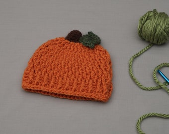 Pumpkin Beanie for Newborn