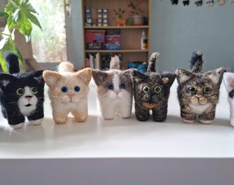 Nadelgefilzte Mini-Katze - Individuell anpassbar an jede Katze