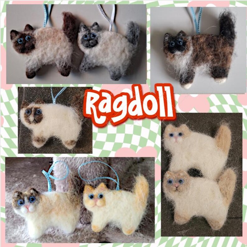 Nadel gefilzte Katze Dekoration: Personalisierbares Geschenk für Katzenliebhaber Bild 7