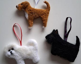 Nadel gefilzte Hunde Dekoration: Personalisierbares Geschenk für Hundeliebhaber