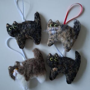 Nadel gefilzte Katze Dekoration: Personalisierbares Geschenk für Katzenliebhaber Bild 17