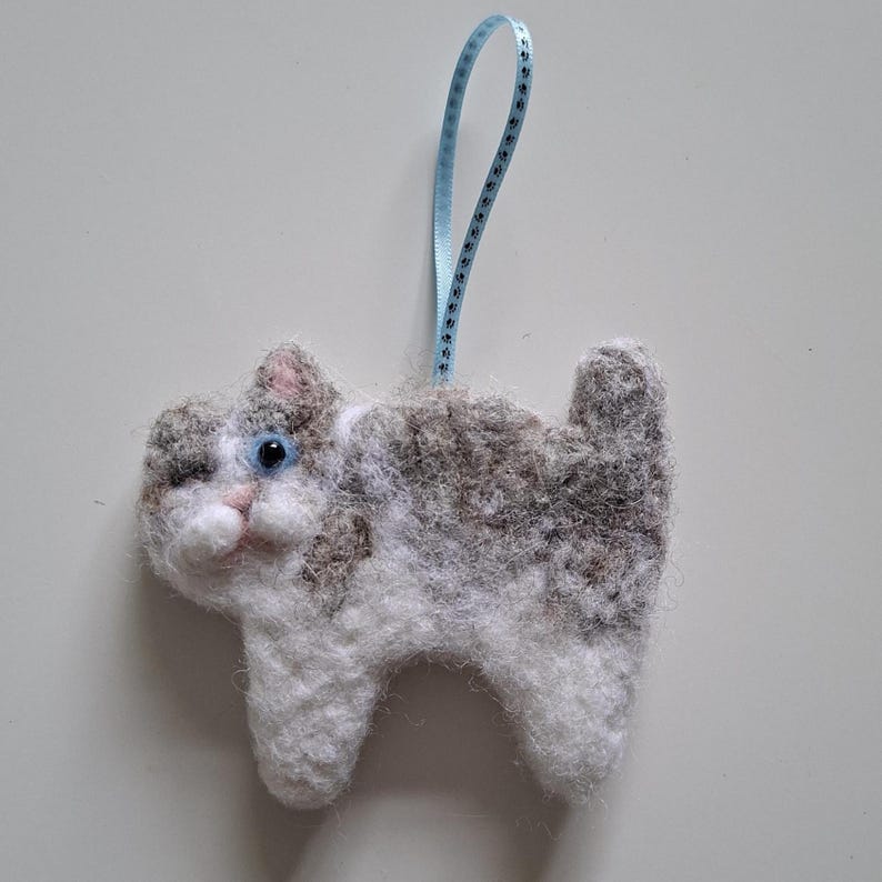 Nadel gefilzte Katze Dekoration: Personalisierbares Geschenk für Katzenliebhaber Bild 18