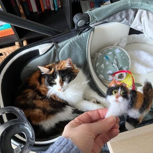 Nadel gefilzte Katze Dekoration: Personalisierbares Geschenk für Katzenliebhaber Bild 13