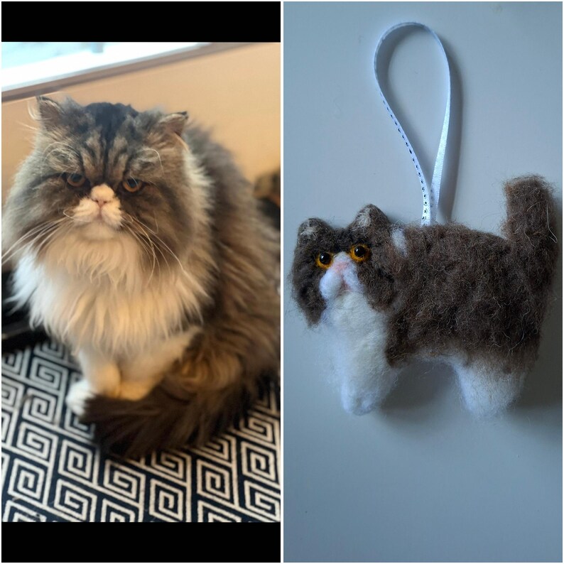 Nadel gefilzte Katze Dekoration: Personalisierbares Geschenk für Katzenliebhaber Bild 16