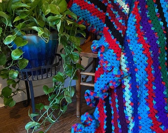 Multicolored Afghan blanket