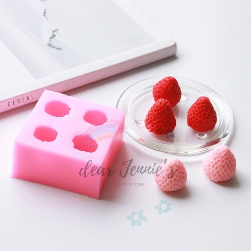 Strawberry Small Embeds 7 Cavity Silicone Mold 1992