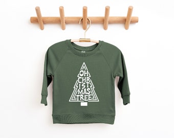 Kids Christmas Pullover Sweater | Oh Xmas Tree | Toddler Christmas Long Sleeves Shirt | Funny Christmas Shirt | Holiday Shirt | Cute X-Mas