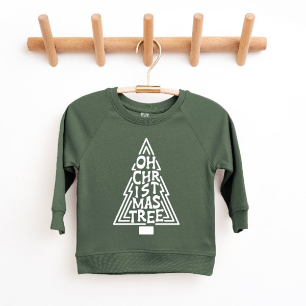 Kids Christmas Pullover Sweater | Oh Xmas Tree | Toddler Christmas Long Sleeves Shirt | Funny Christmas Shirt | Holiday Shirt | Cute X-Mas