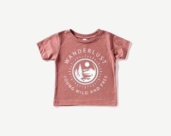 Wanderlust Adventure Tee |Toddler Crew Neck | Trendy Child Clothing | Urban Children | Baby clothes | Hip Kids Shirts | Girls Tee | Boys Tee