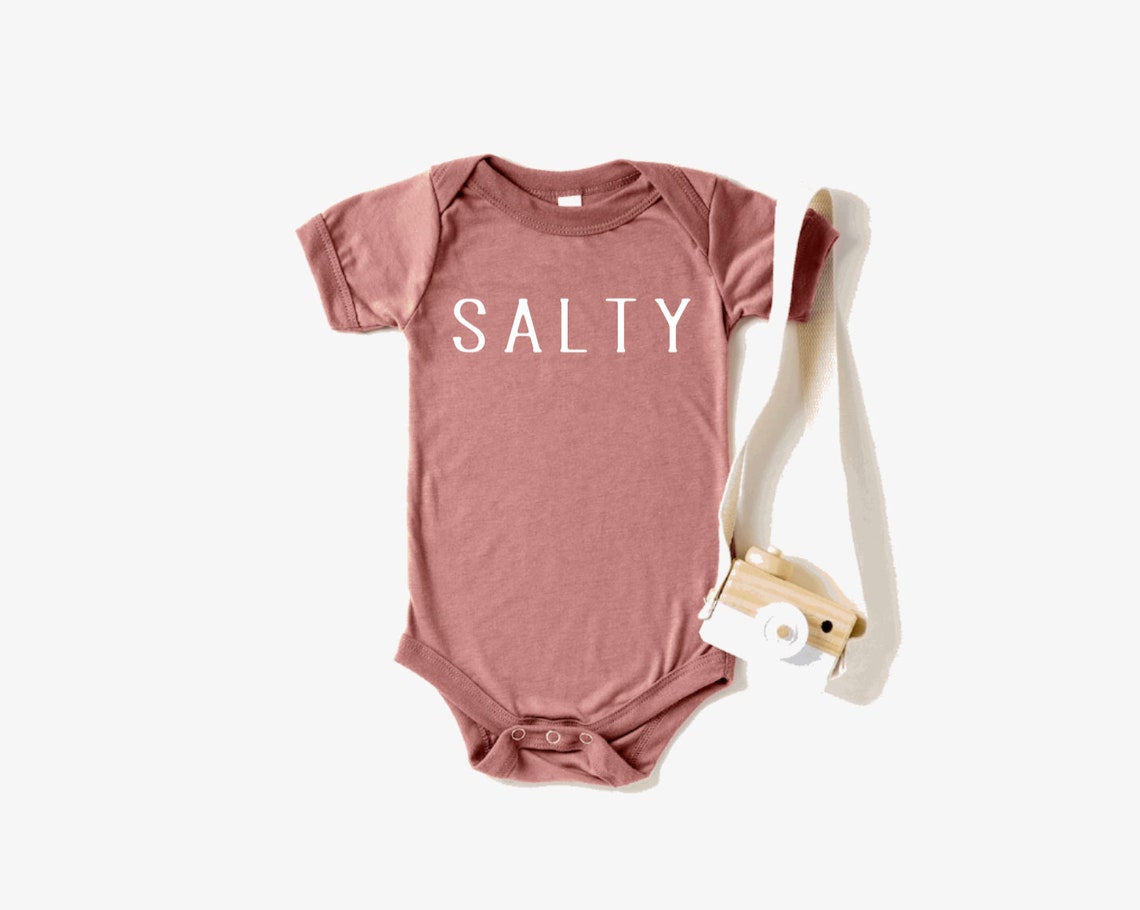 Salty Baby Onesie Modern Baby Clothes Trendy Baby Clothes Etsy
