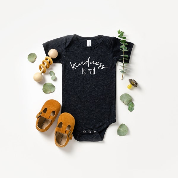 Kindness is Rad Baby Onesie | Feminist Baby Onesie | Trendy Baby Clothes | Baby Girl Outfit | Baby Boy Outfit | Baby Shower Gift