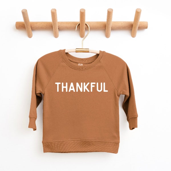 Thankful Fall Sweater | Kids Fall Sweatshirt | Kids Halloween Clothing | Thanksgiving Sweatshirt | Toddler Fall Long Sleeves