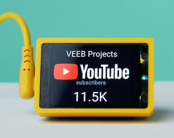 Contador de suscriptores de YouTube / Mini / Pantalla LED / Estadísticas en tiempo real / Marco personalizable