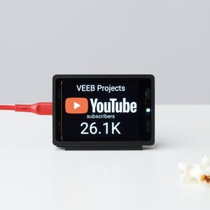 YouTube Subscriber Tracker | Extra Medium | Customisable Case | LED Display | Realtime Stats | Powered by USB