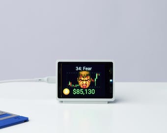 Bitcoin Price Ticker | Extra Medium | Price & Fear Index DOOM Edition | LED Display