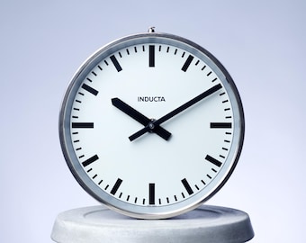 Mid-Century Vintage Swiss Wall Clock | 1960s | Inducta of Switzerland | Original Working Clock Mechanism