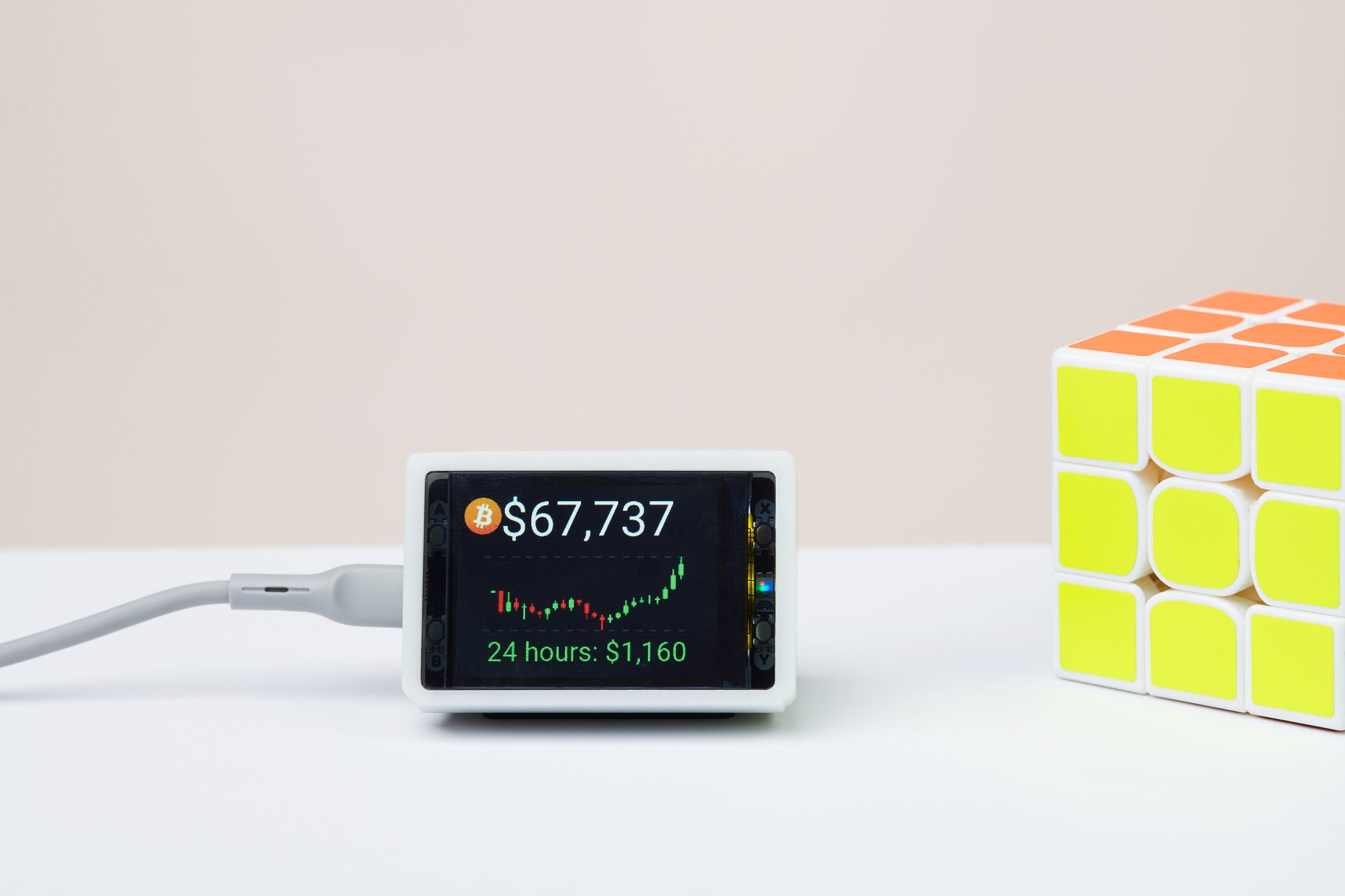 Bitcoin Price Ticker | Mini | Customisable Case | LED Display