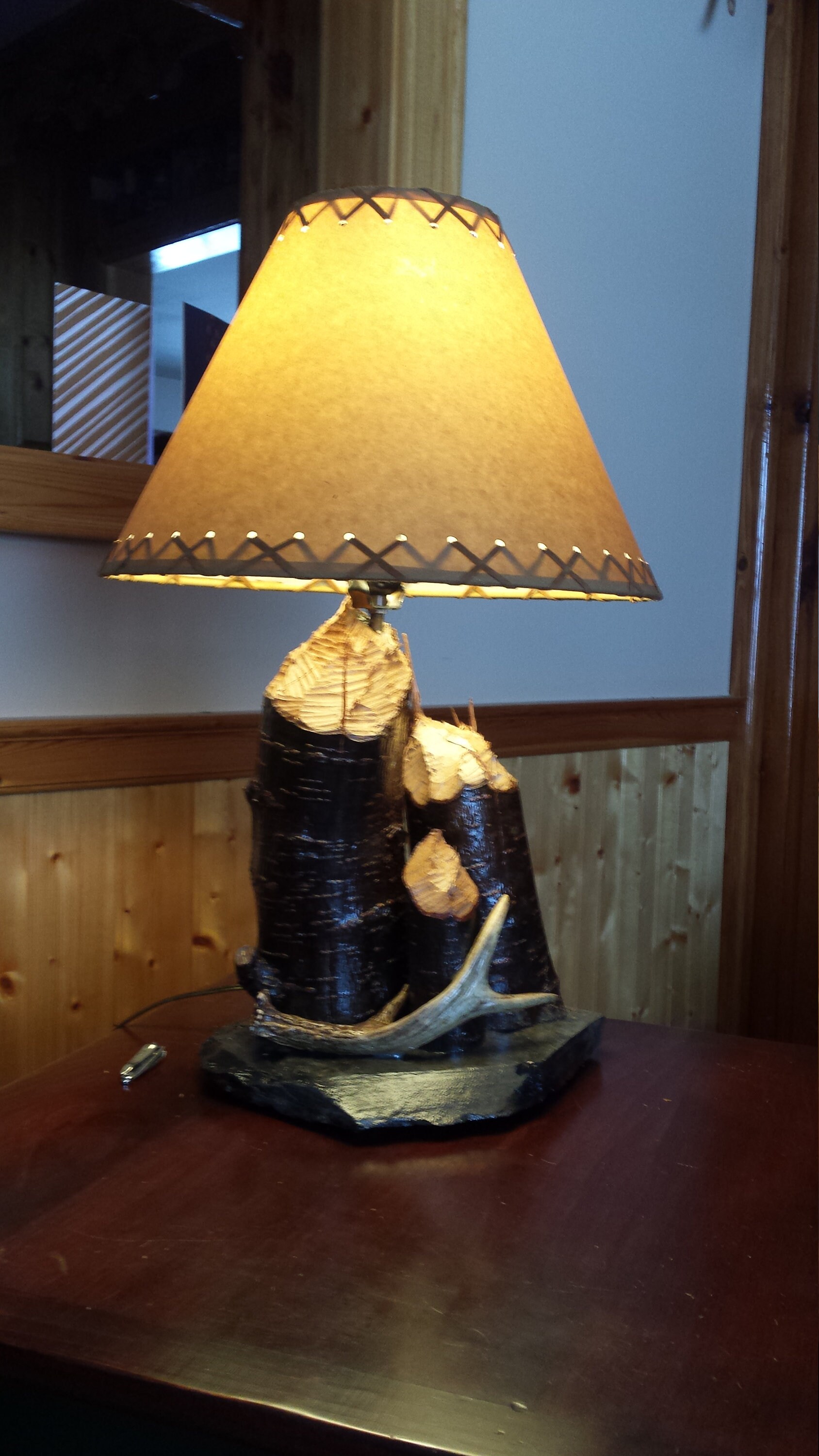 Rustic Log Lamp/unique Lamps/lodge Style Rustic Lamp/cabin - Etsy