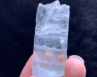 Cristal de Kunzita Natural Terminado, Kunzita Bruta, Espécime de Kunzita, Kunzita Bruta, Aglomerado de Kunzita, Espécime de Minerais do Afeganistão - 34 g