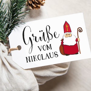 Pingente de Papai Noel, etiqueta de botas de Papai Noel, Papai Noel para impressão, da etiqueta de presente de Papai Noel Download digital