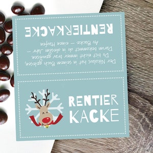 Reindeer Poop Label Santa Claus Printable, Greetings from Santa Claus Pendant Reindeer Poop Template for Printing Digital Download