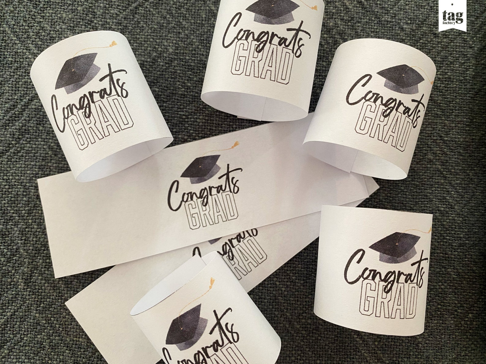 Graduation Napkin Rings Congrats GRAD Wraps Napkin Holder Etsy