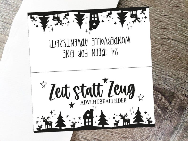 Time Instead of Stuff Advent Calendar, Advent Calendar Download, Advent