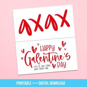 galentine printable tags, galentine party favors, galentine&#39;s day gift, gal bag topper printable, Valentine Day school printable tag download