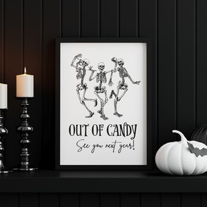 Sorry geen traktaties meer Teken Halloween Afdrukbaar, SORRY Geen traktaties meer Tot volgend jaar Horror Party Deurteken Decor digitale download