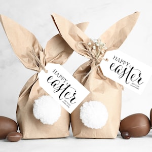 Etichetta regalo PASQUA stampabile, Buona Pasqua favorisce i bambini, arredamento pasquale della fattoria, coniglietto di Pasqua della fattoria, etichetta regalo di Pasqua Download digitale