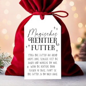 RENDIERVOEDING om af te drukken, Advent, Kerstman, Kerstmancadeau, Kerstsouvenir rendiervoedsel, Adventskalender kleine dingen