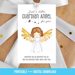 Guardian Angel printable tags, angel gift tags, guardian angel, christmas angel printable, guardian angel tags favor Digital Download