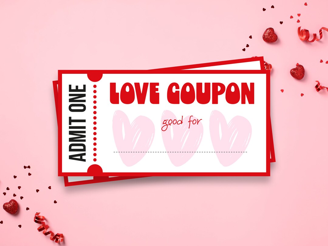 Valentine Coupon Printable Love Tickets Coupon Book Valentine Tokens Valentine Coupon Printable Love Tickets Coupon Book Valentine Tokens