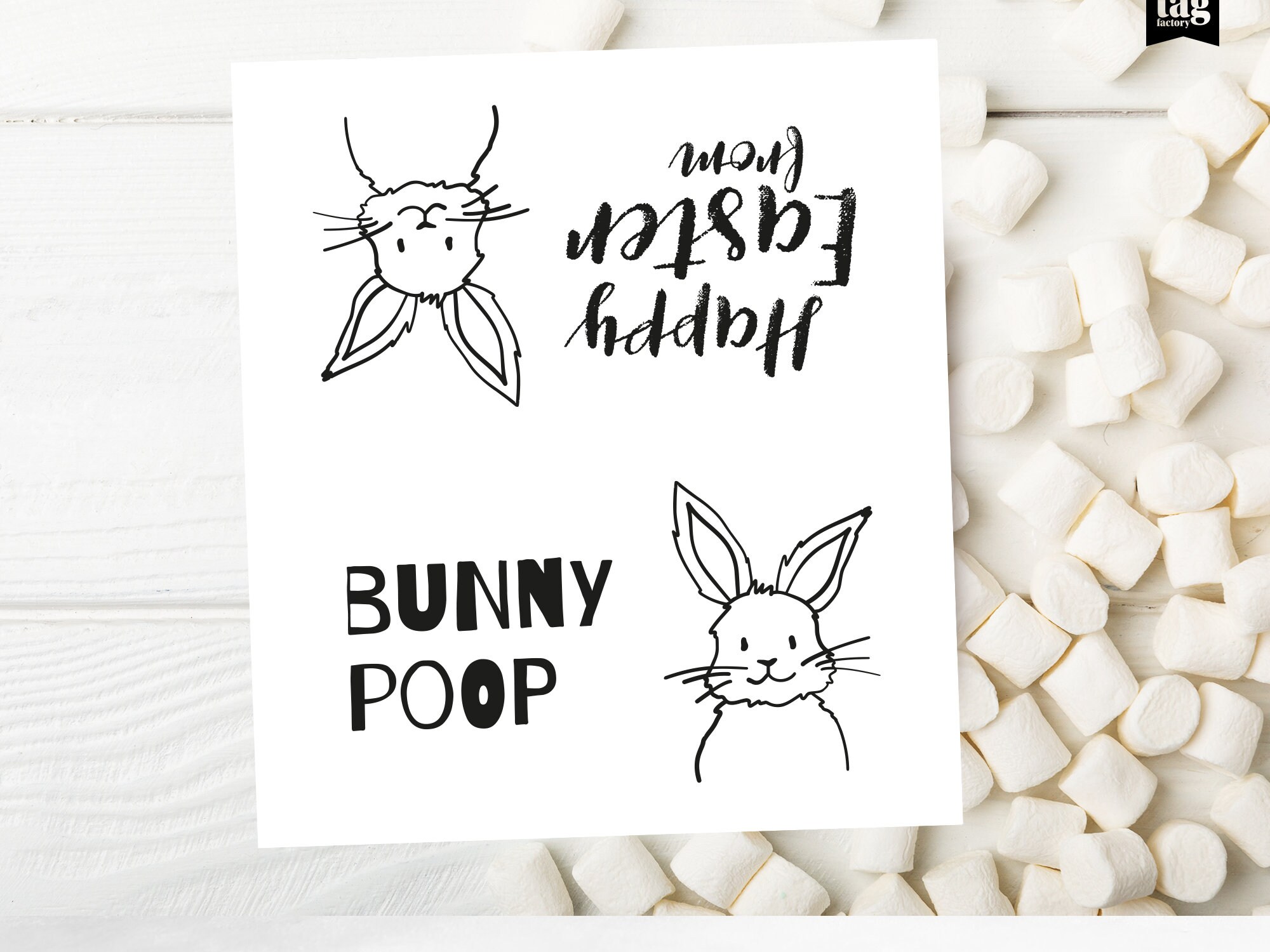 Easter Gift Tags BUNNY POOP Printable, Easter Kids Gifts, Easter Favors ...