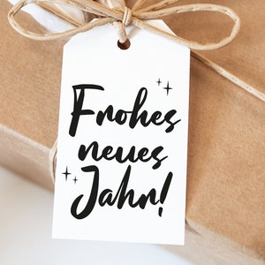 frohes neues Jah Anhänger Printable, neues jahr geschenk, Neues Jahr etikett zum ausdrucken Mitbringsel Silvester Neujahr