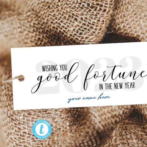 Happy New Year Printable Tag Instant Download Gift Tag 2022 - Etsy