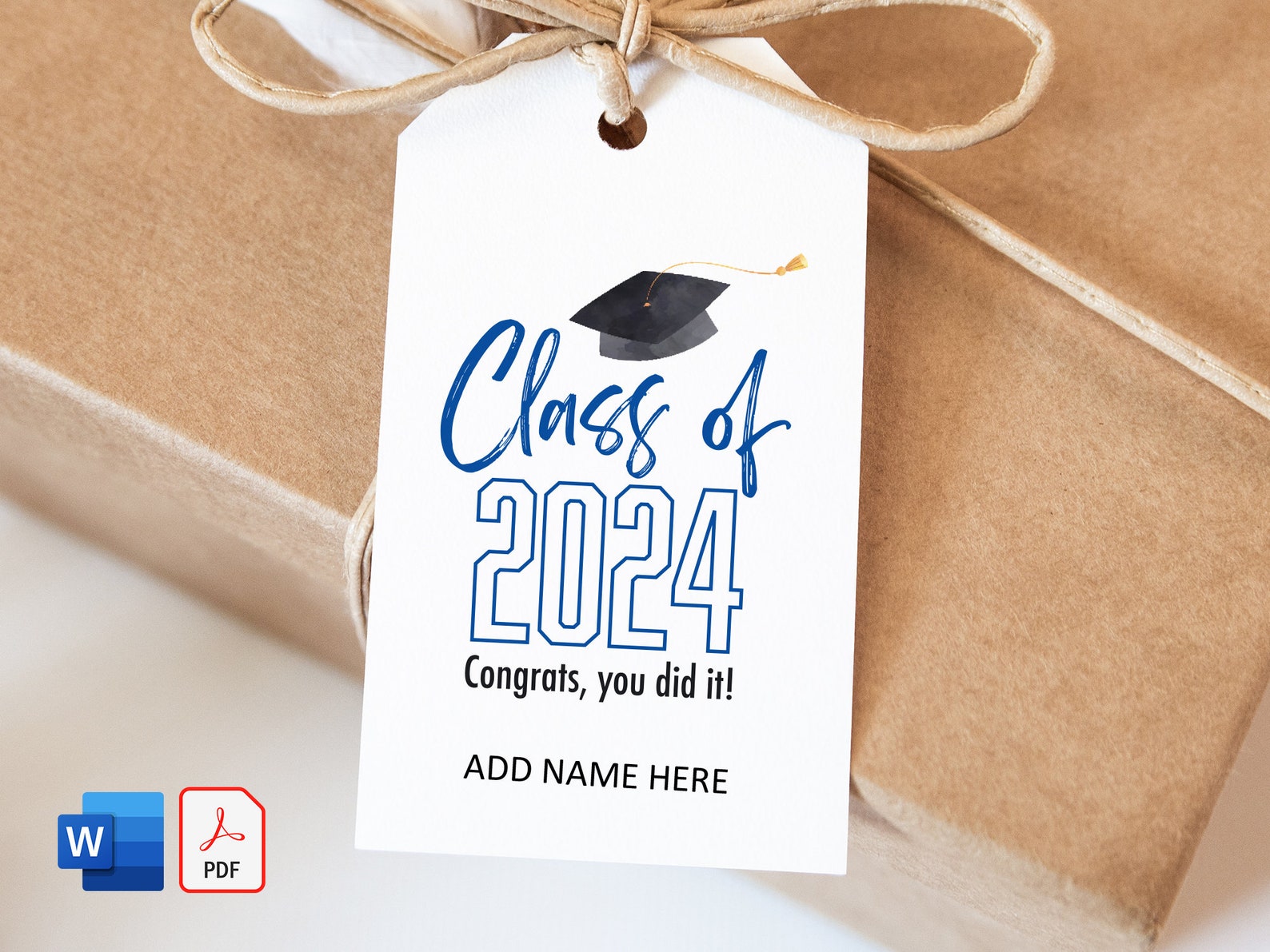 CONGRATS GRAD Gift Tag Printable, GRADUATION Class of 2023 Gift Tag ...