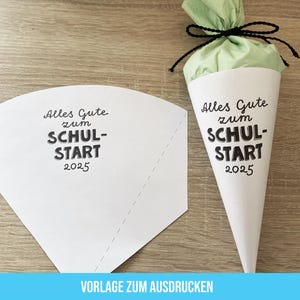 schultüte Ausdrucken, einschulung 2025, endlich schule, erste klasse grundschule abschied kindergarten Digitaler Download