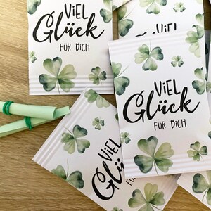 Glücks Lose, Glücksbringer, viel Glück, Glückslos, neues jahr geschenk, Glückslose Mitbringsel, Glück  geschenk Kleinigkeit, Kleeblatt Glück