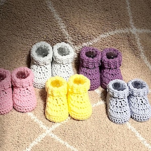 Crochet baby booties