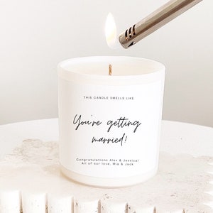 Wedding Engagement Gift - This Candle Smells Like You're Getting Married - Personalised Custom Wedding Candle - Couples Wedding Present
