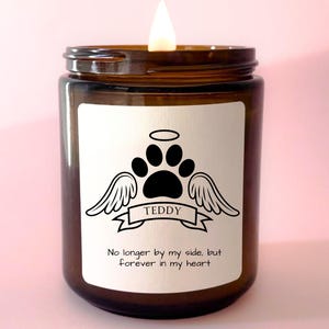Loss of Pet Gift, Pet Memorial Candle, Dog Memorial, In Loving Memory Of, Custom Pet Memorial Gift, Pet Loss, Dog Memorial Gift