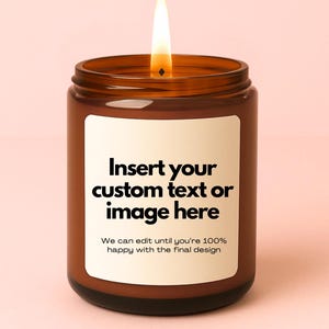 Personalised Candle Custom Candle, Birthday Gift, Custom Design Candle Label, Gift for Her, Personalised Candle Gift for All Occassions