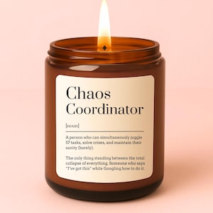 Gift for Boss, Chaos Coordinator, Gift for Manager, Birthday Gift for Boss, Coworker Gift, Funny Novelty Candle, Supervisor Gift
