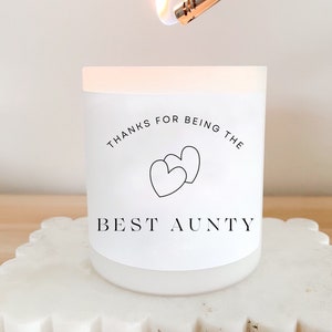 Gift for Aunty - Mothers Day Idea - Custom Personalised Candle Best Aunty - Aunty Birthday - Family Appreciation Gift for Her Women