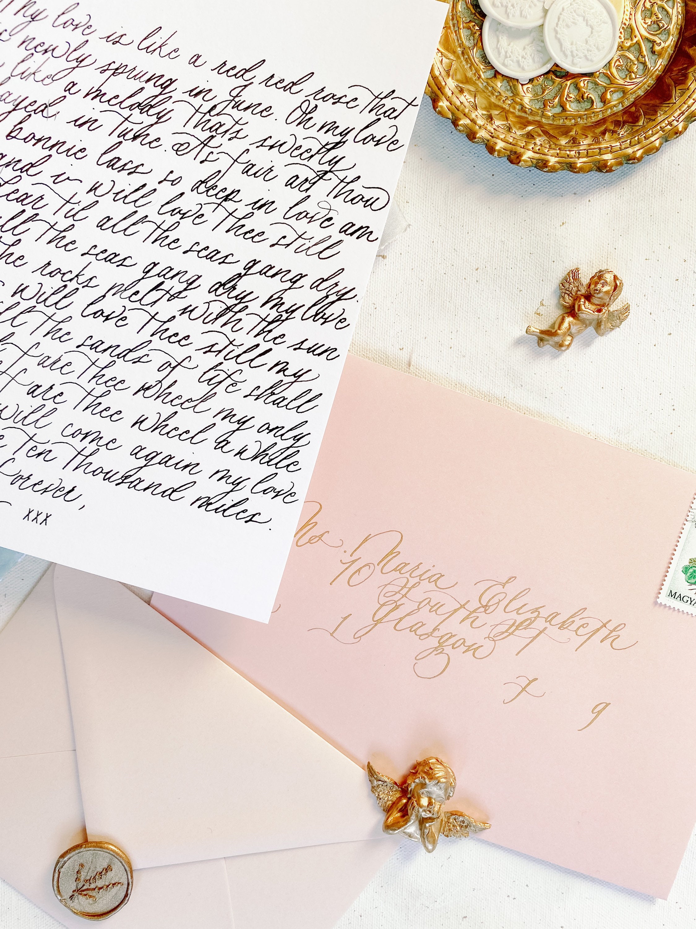 Handwritten Calligraphy Love Letter | Personalized Romantic Gift - Etsy