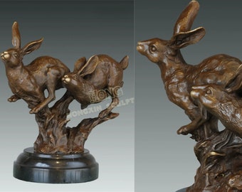 Rabbit Bronze sculpture, Rabbit Statues home decor, Animal Statues home decor, Animal Bronze sculpture