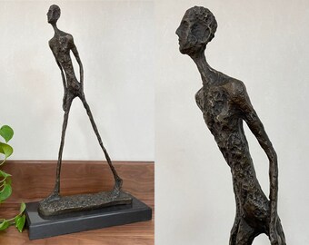 The Walking Man Bronze sculpture,Long legged man Bronze sculpture, Man Bronze Statues home decor, handicrafts European character,