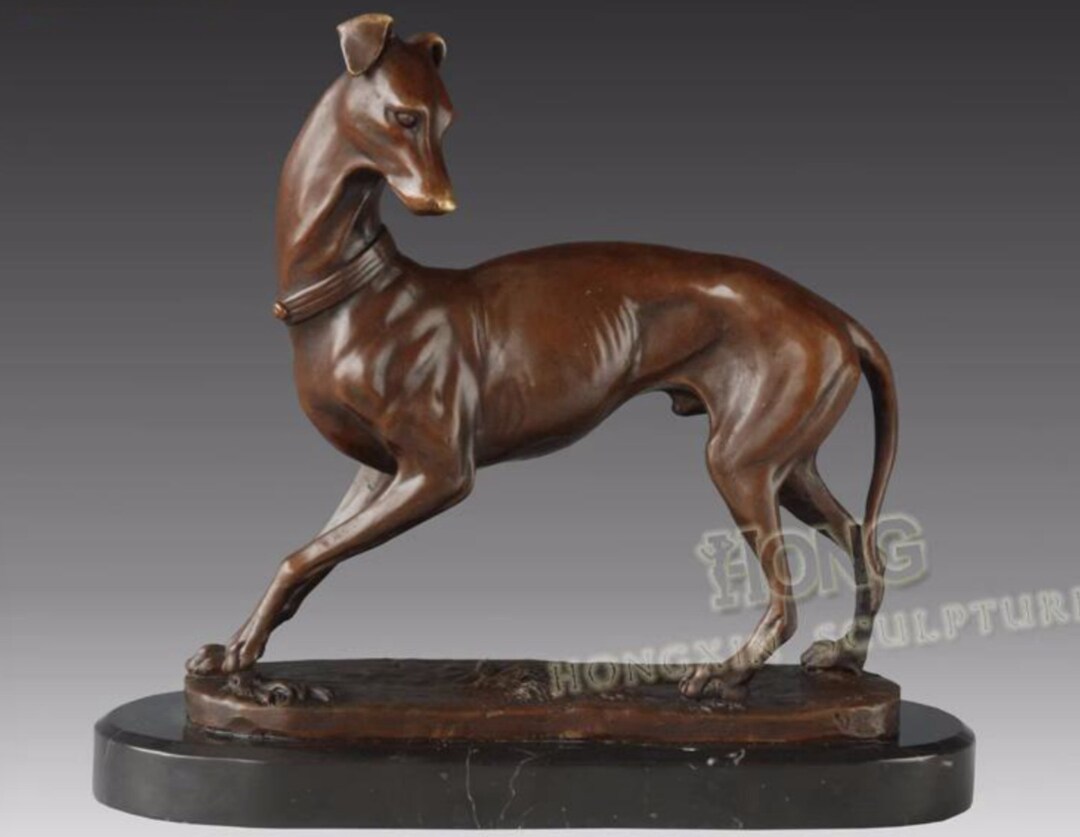 Dog Bronze Sculpture, Dog Statues Home Decor, Animal Statues Home Decor