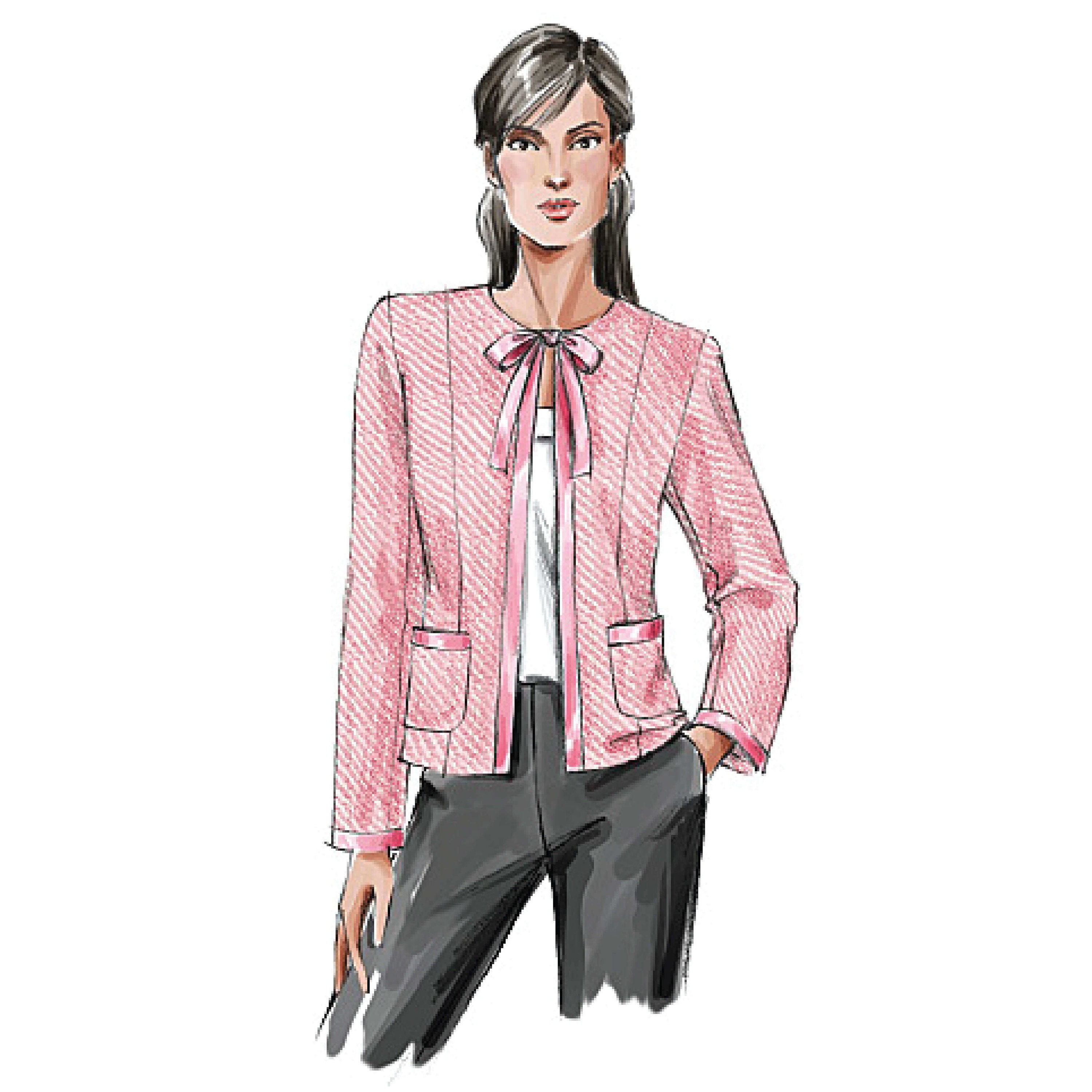 Womens Sewing Pattern Coco Chanel Style Jacket Collarless Etsy